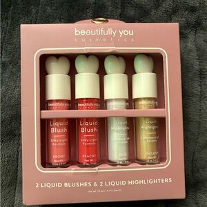 Liquid Blush and Highlighter Set - Peony, Peachy, Rose, Golden